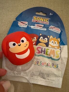 Sonic the Hedgehog Knuckles Squishmallow Squooshems